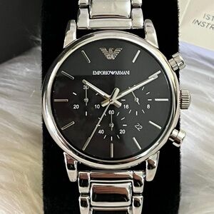 Emporio Armani Men’s Chronograph Steel Watch 
Case Size:41mm
Brand new original